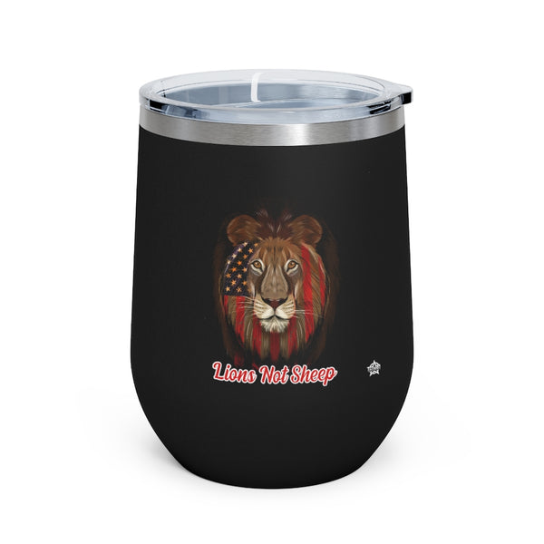 Lions Not Sheep 12oz Insulated Wine Tumbler