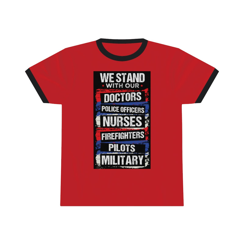 We Stand With Them Unisex Ringer Tee